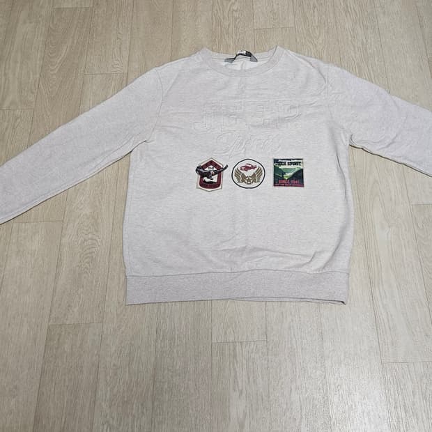 [100] Jeep 기모 맨투맨 아이보리