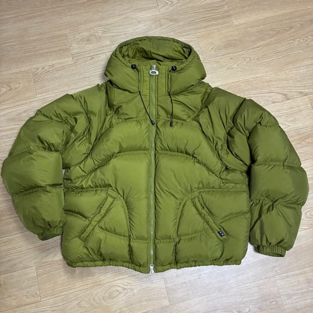 크리틱 덕다운 카키 패딩