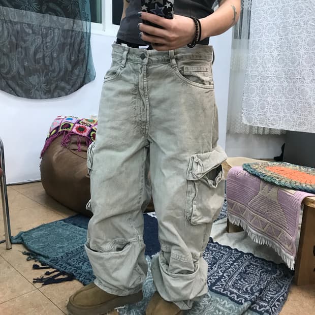 자라 피그먼트 카고 데님팬츠 