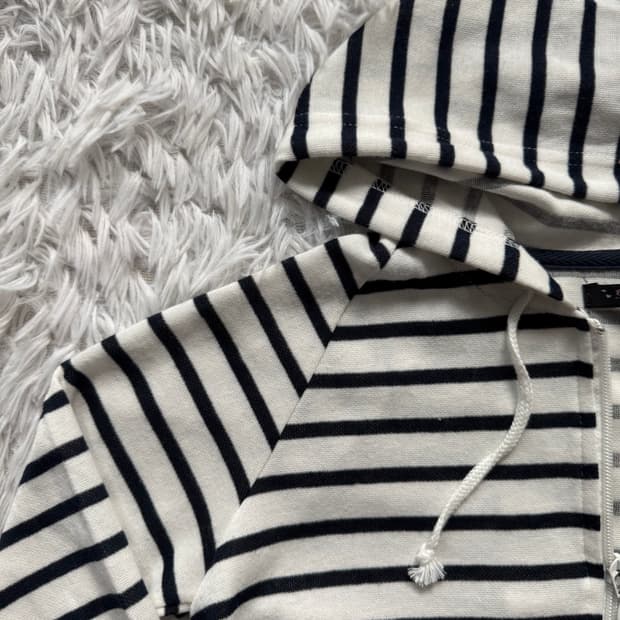 ROOCHE REARING 일본빈티지 노드 후드집업 모리걸 m 38-40