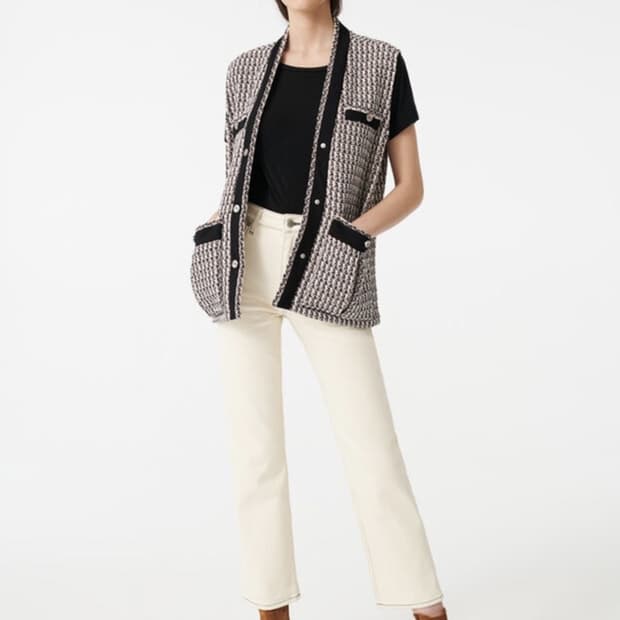 마쥬 maje 트위드 조끼 베스트 사이즈 36