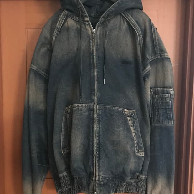 준지 데님 후드 집업 (m)
