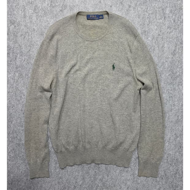 폴로 랄프로렌 라운드넥 모 그린 포니 니트 S 그레이
