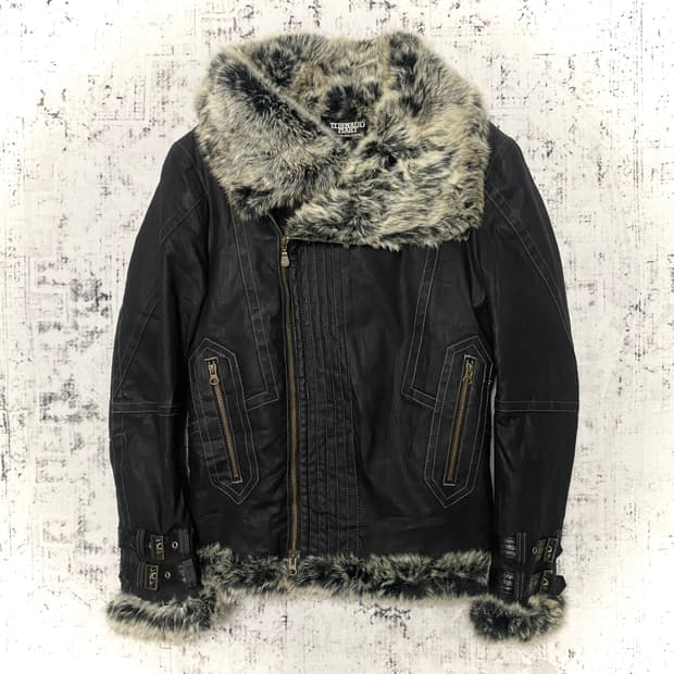 Tornado Mart Waxed Coating Fur Jacket