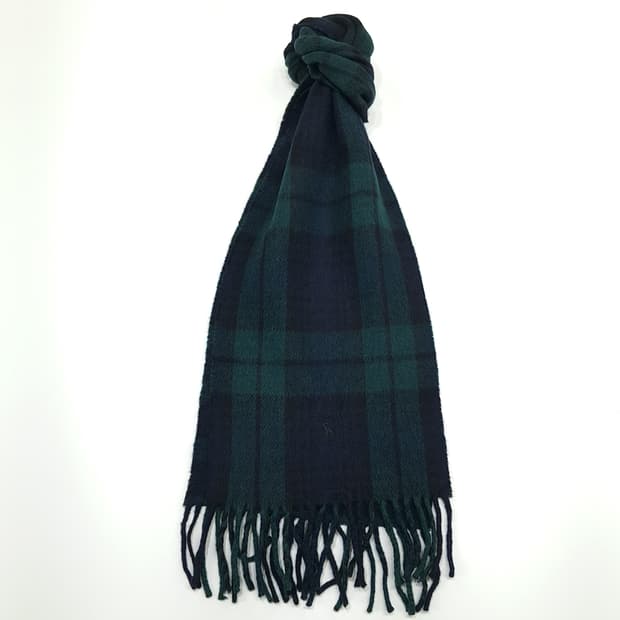 MX323 폴로 랄프로렌 클래식 블랙워치 타탄체크 램스울 목도리 머플러