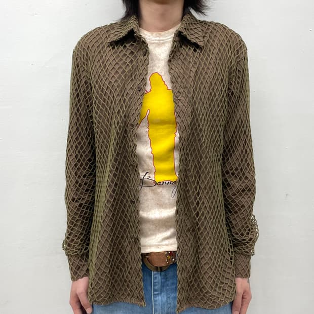 brown net play shirt 