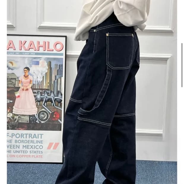 ootj 스티치 논페이드 생지 데님 s