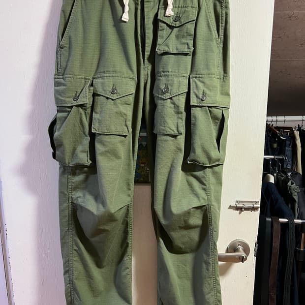 [S] 엔지니어드가먼츠 fa팬츠 코튼 립스탑 올리브