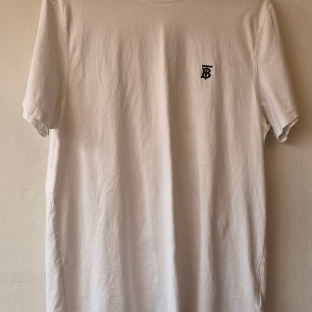 버버리 남성 화이트 라운드반팔티셔츠
