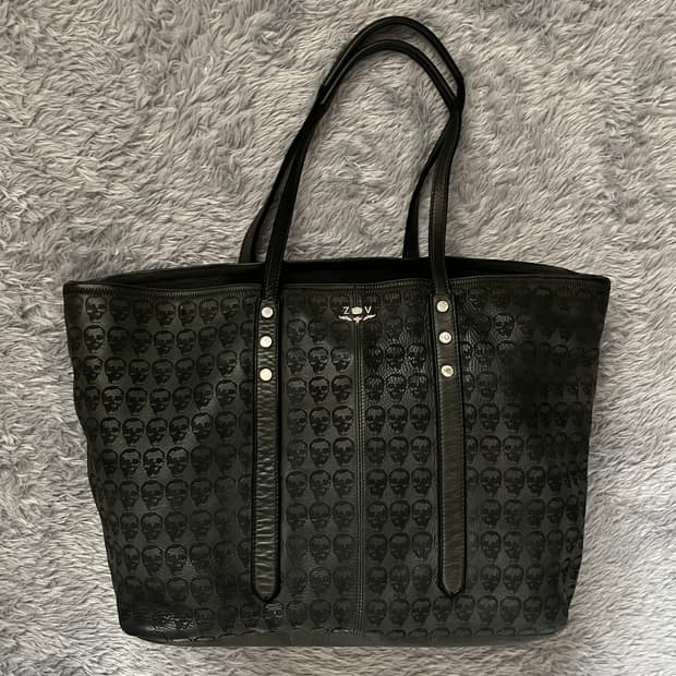 쟈딕 앤 볼테르 스컬 카우레더 토트백