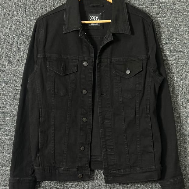 자라 블랙 데님 자켓 M
