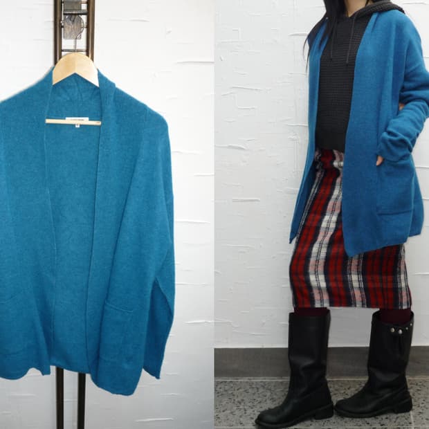 cobalt breeze open cardigan