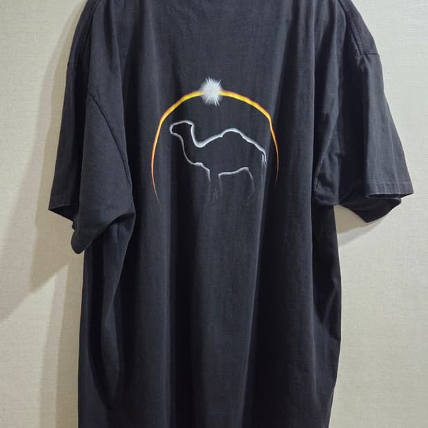 빈티지 카멜 반팔 티셔츠