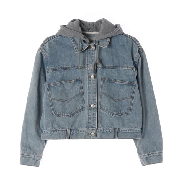 MIXXO 후드 데님 자켓 S