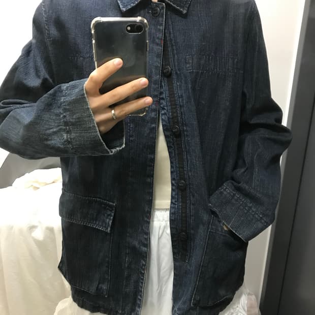 빈티지 데님 하프 자켓