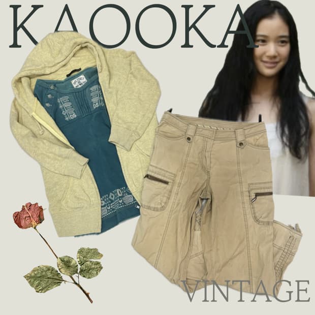 🌾하구미의 에스닉 코디세트🌾 보헤미안 빈티지 7부 셔링 후드집업