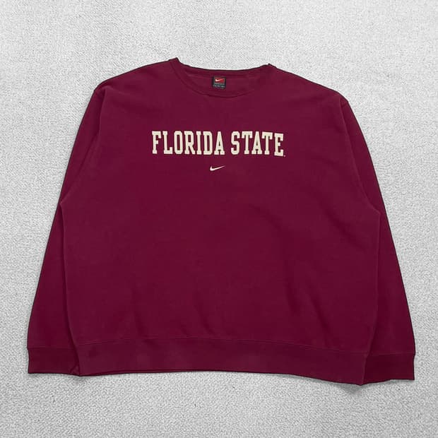 나이키 USA 올드스쿨 Florida 크루넥 맨투맨 버건디