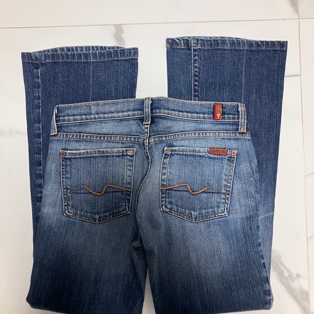 Y2K 세븐진 로우라이즈 부츠컷 데님 청바지