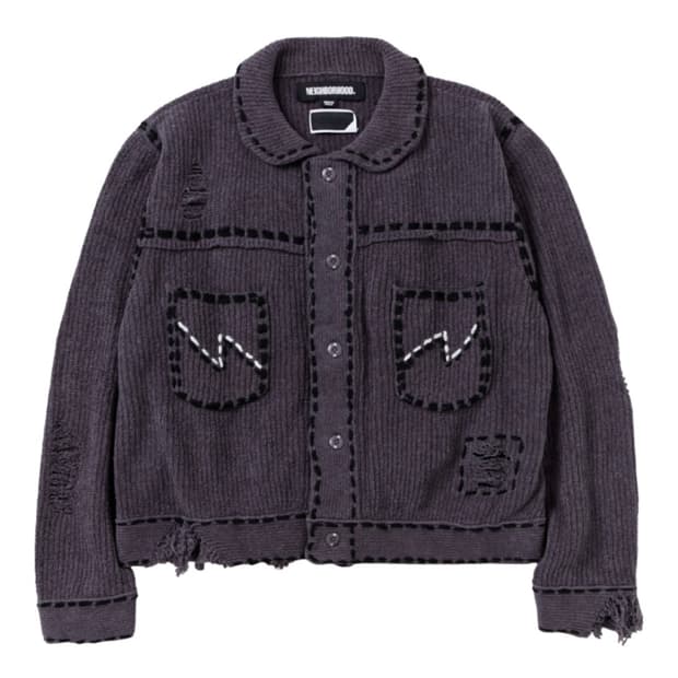 네이버후드 핑거린 phingerin 스티치 니트 가디건 100사이즈(M)