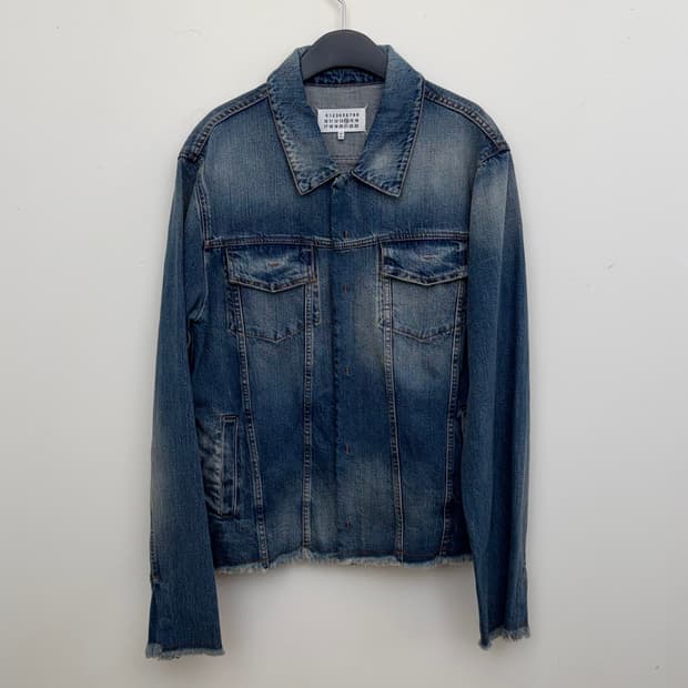 Margiela no.14 15ss raw hem 데님자켓