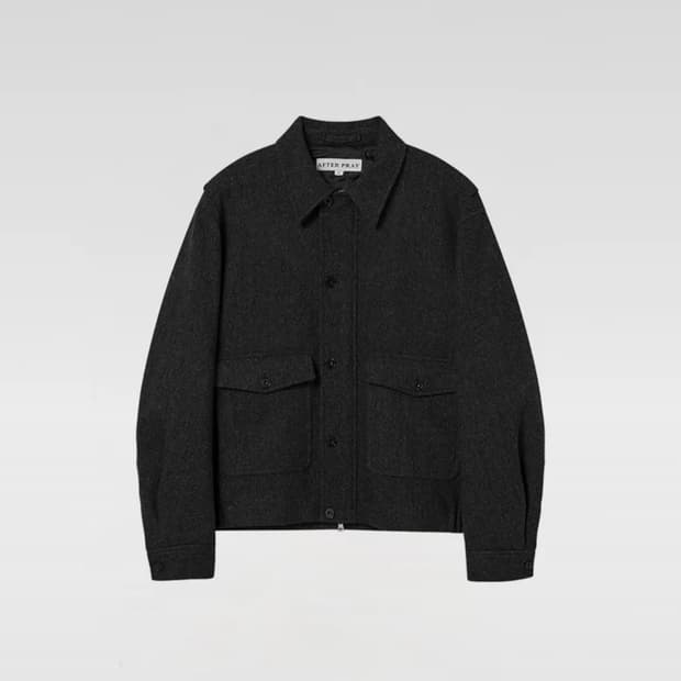 [M] 애프터프레이 클래식 A-2 울 블루종 차콜