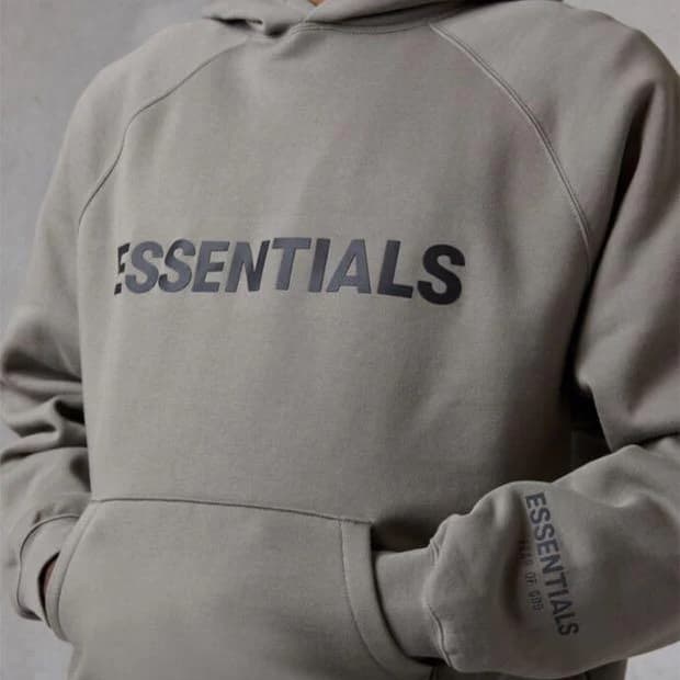 M/ 피어오브갓 에센셜 프론트로고 기모 후드티