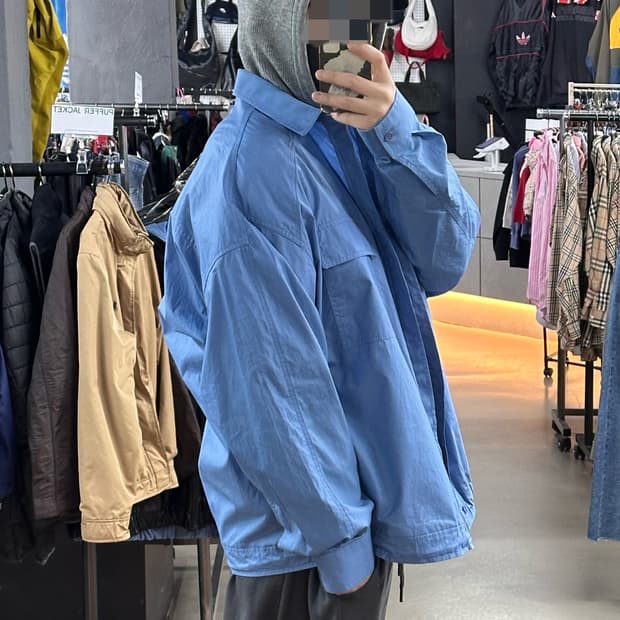 🔥 Juun.J (준지) 23SS 오버핏 셔츠 자켓 – 블루 🔥
