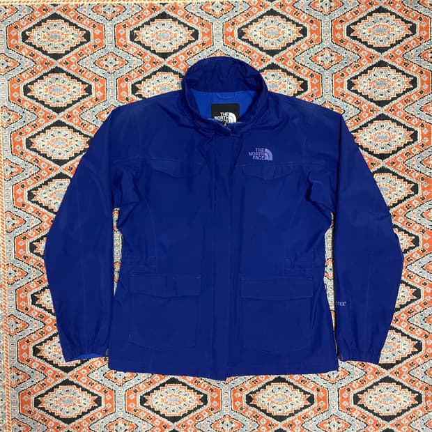 노스페이스 블루 포켓 고어텍스 바람막이 여성80 