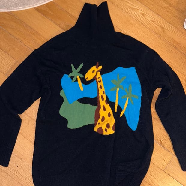 베네통 목폴라 기린 니트