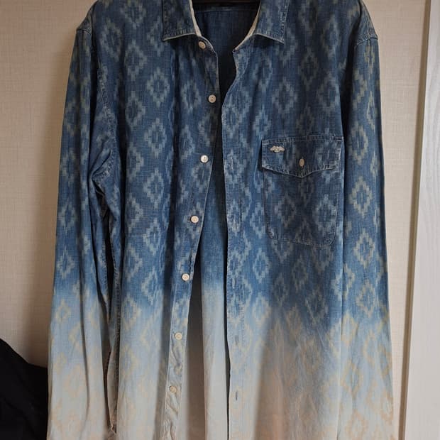 (정품) 알마니 패턴 데님 셔츠 (110) 마르셀로불론 스타일