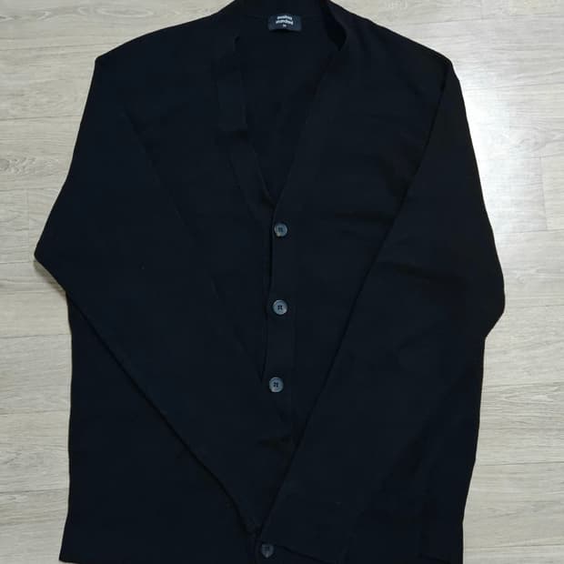 무탠다드 수피마 코튼 가디건 베이지 블랙 무신사