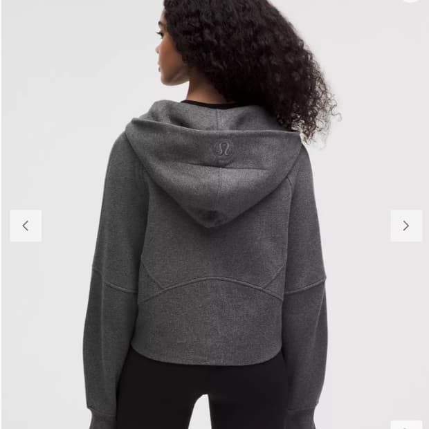 미착용)룰루레몬 스쿠바 오바사이즈드 하프집업 기모후드M~L/그레이