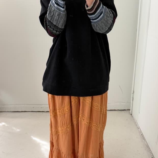 일본빈티지 에스닉 소매 탑