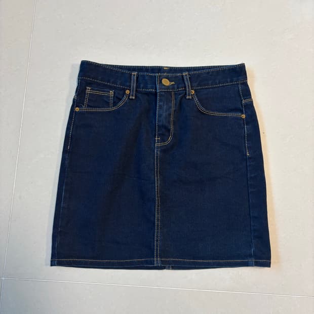 데님 미니 스커트 진청 S 청치마