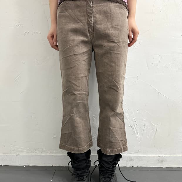 lanvin eyelet capri pants