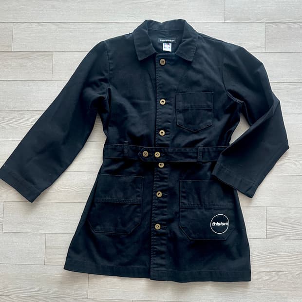 thisisneverthat 벨티드 블랙 야상