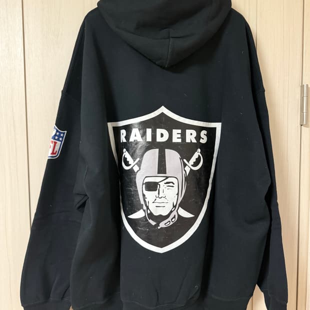 빈티지 NFL 레이더스 길단 후드티 2XL