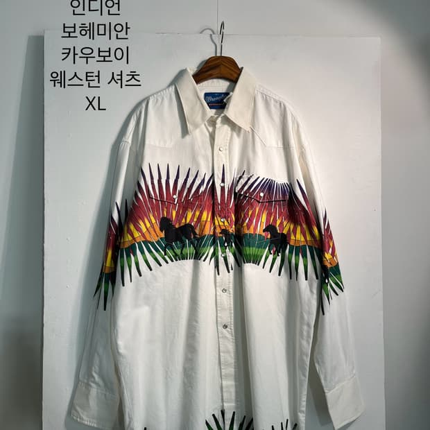 Wrangler 랭글러 보헤미안 인디언 카우보이 웨스턴 셔츠 XL