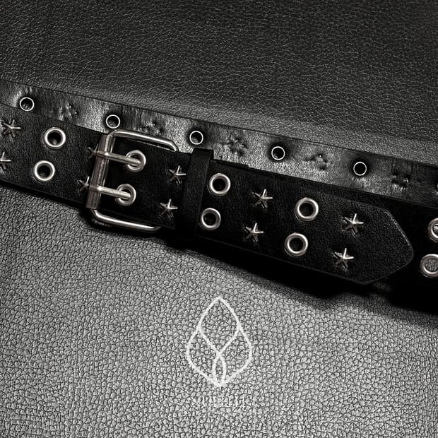 🌗 Star eyelet belt / 별 스터드 아일렛 웨스턴 벨트