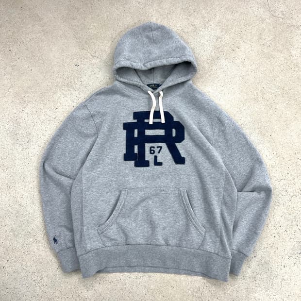 폴로 랄프로렌 빅로고 그레이 후드 티셔츠