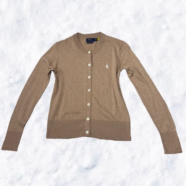 폴로 랄프로렌 베이지 면 가디건