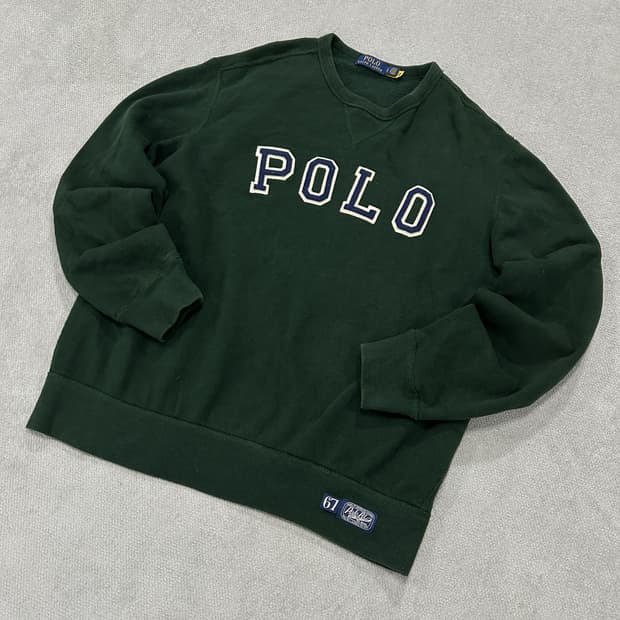 폴로 랄프로렌 신형 그린 맨투맨 L