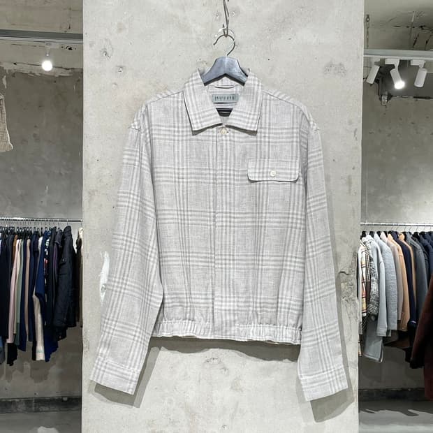 아워레가시 x 엠프리오 아르마니 히든 버튼 리베로 체크 셔츠