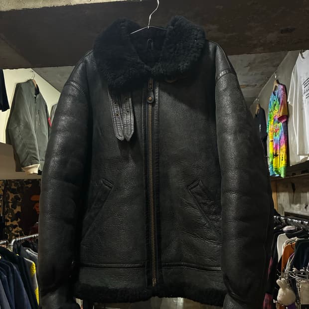 미공군 B-3 TYPE 천연가죽 항공 폭격기 무스탕