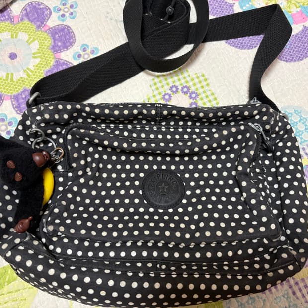 Y2K 키플링 도트 크로스백+ 키링포함