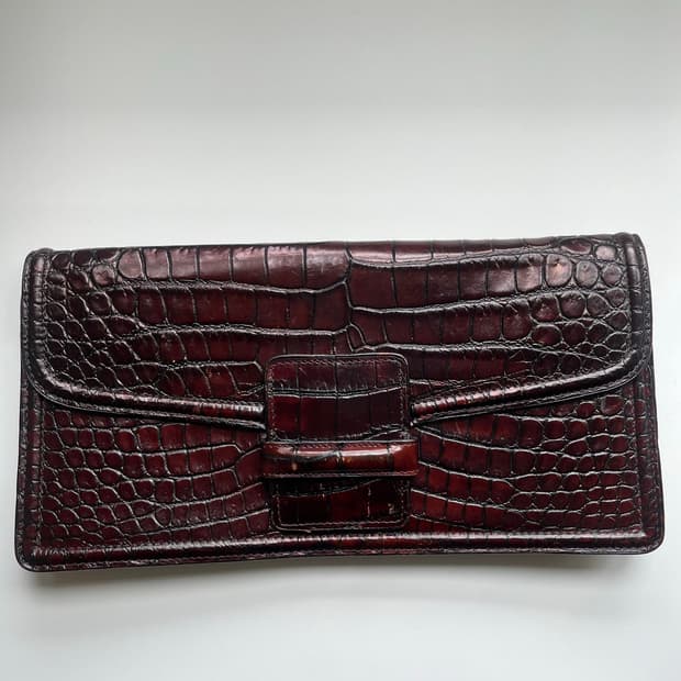 드리스반노튼 가죽 클러치