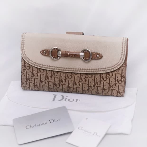 디올 (Dior) 마이디올 클래식 오블리크 홀스빗 로고 장지갑