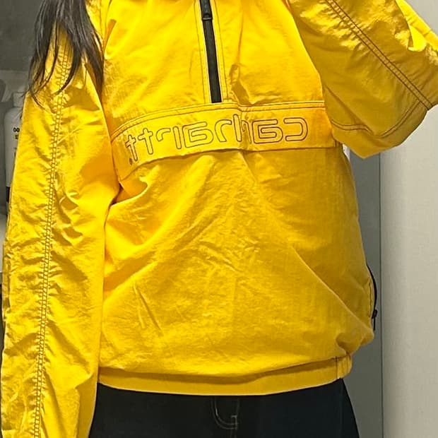 칼하트 옐로우 아노락 집업 s