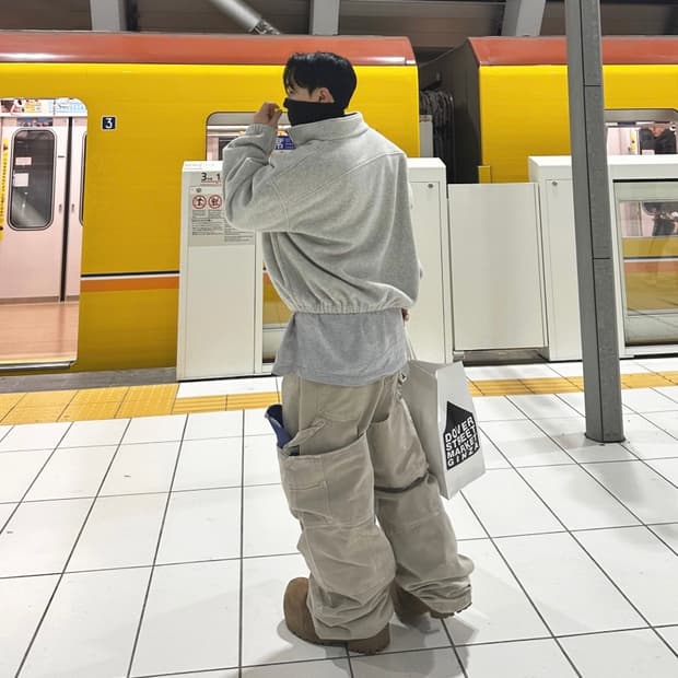 논노드 더블 니 커버 팬츠 - 빈티지 베이지