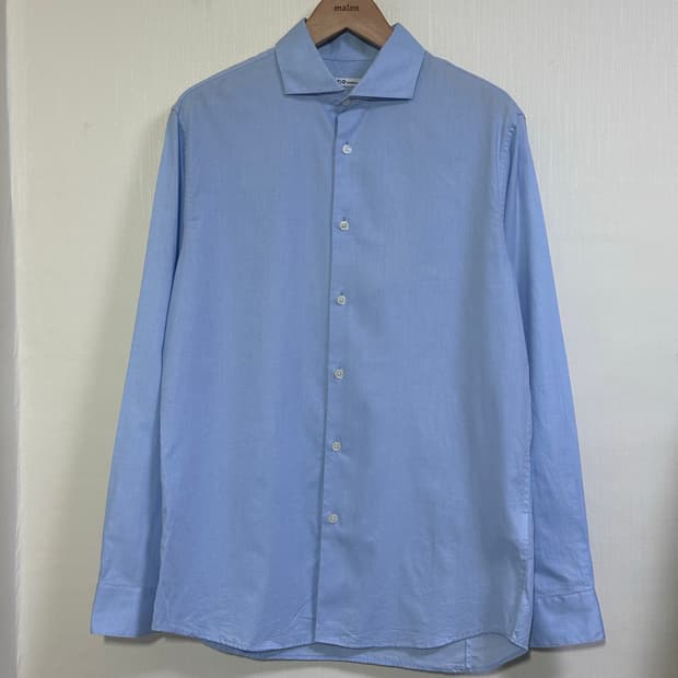 지오송지오 세미와이드 스프레드카라 셔츠/105/스카이블루